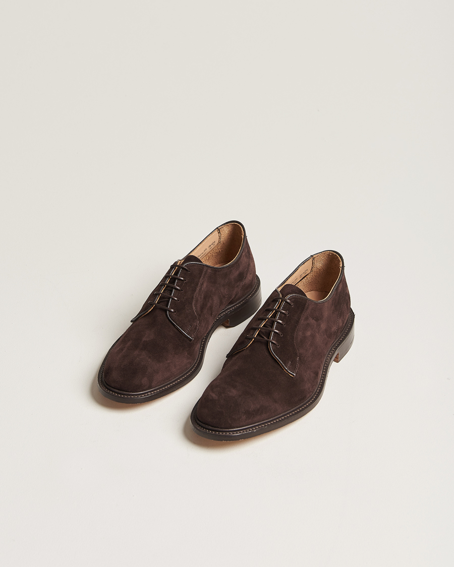 Tricker s Robert Derby Shoes Coffee Suede