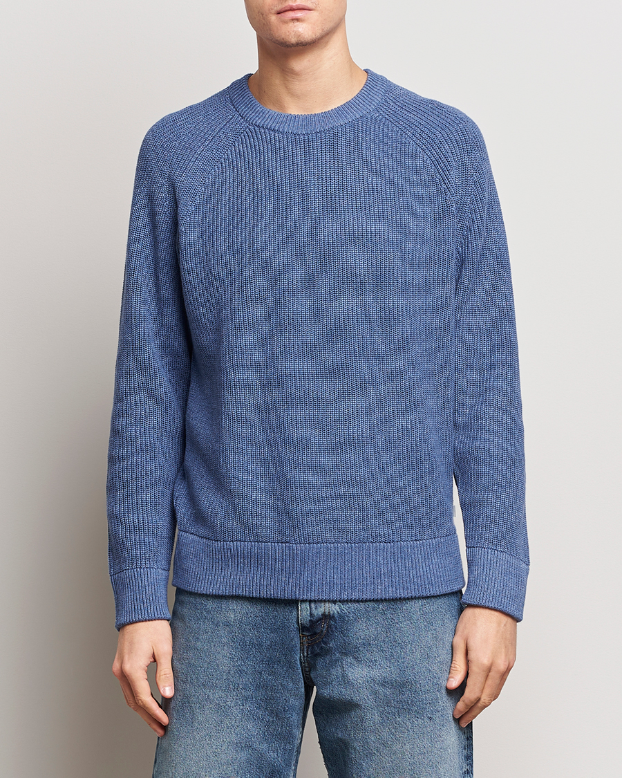 Homme |  | NN07 | Jacobo Cotton Knitted Crew Neck Grey Blue