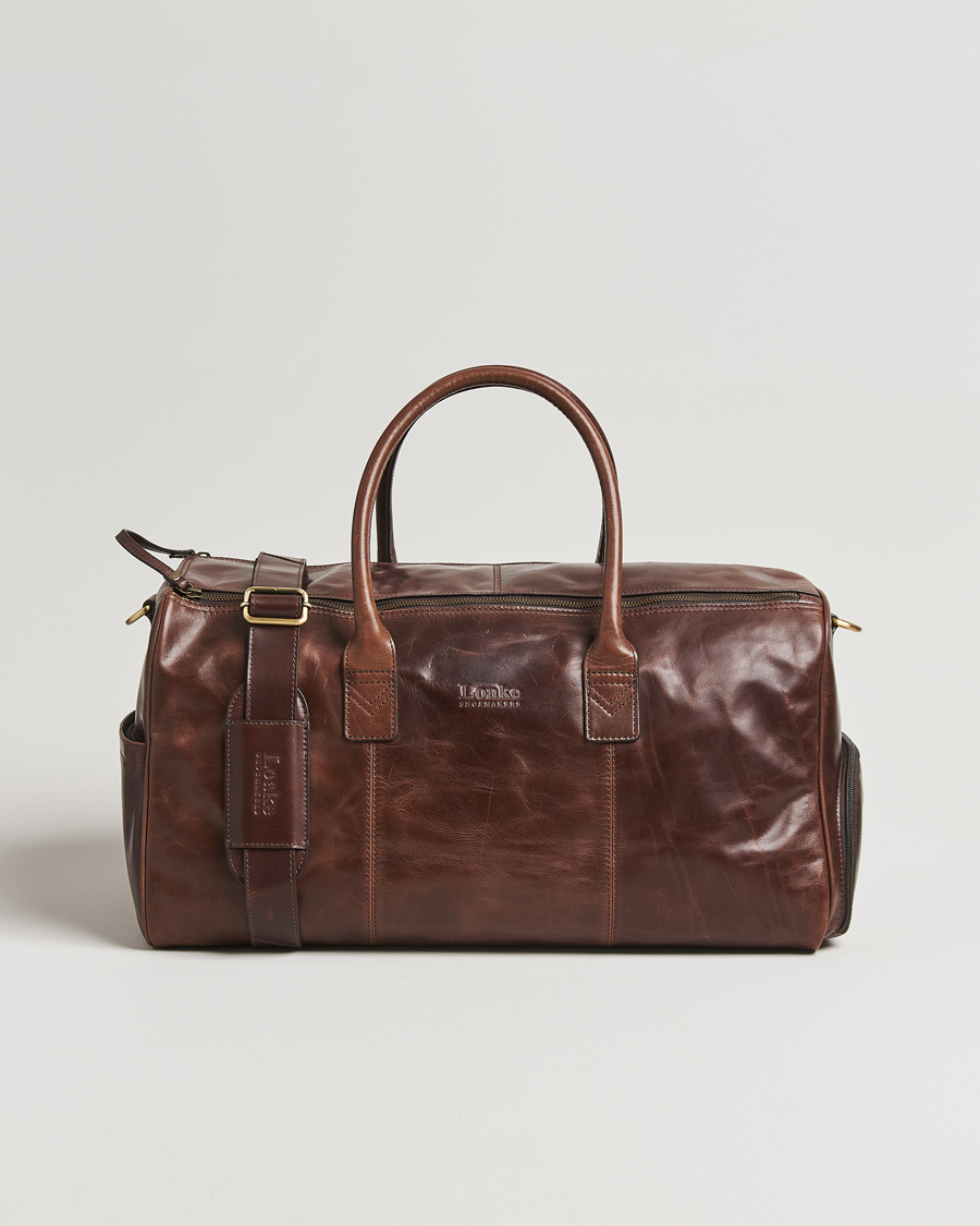 Homme | Sacs | Loake 1880 | Devon Leather Travel Bag Dark Brown