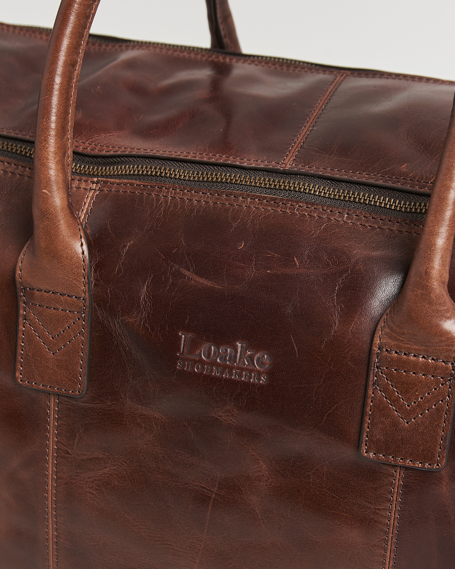 Homme | Sacs | Loake 1880 | Devon Leather Travel Bag Dark Brown