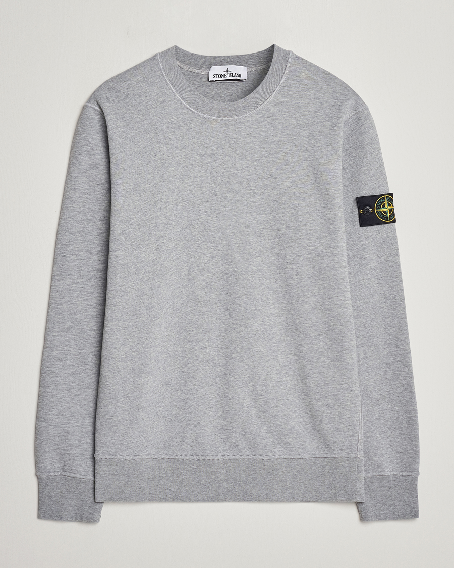 Homme | Pulls Et Tricots | Stone Island | Garment Dyed Cotton Sweatshirt Melange Grey