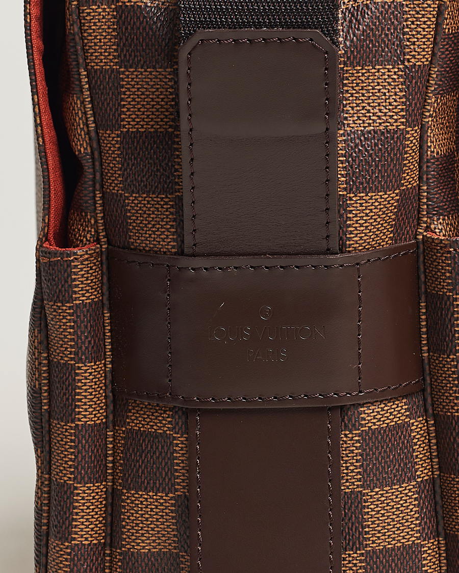 Homme | Louis Vuitton Pre-Owned Naviglio Messenger Bag Damier Ebene | Louis Vuitton Pre-Owned | Naviglio Messenger Bag Damier Ebene