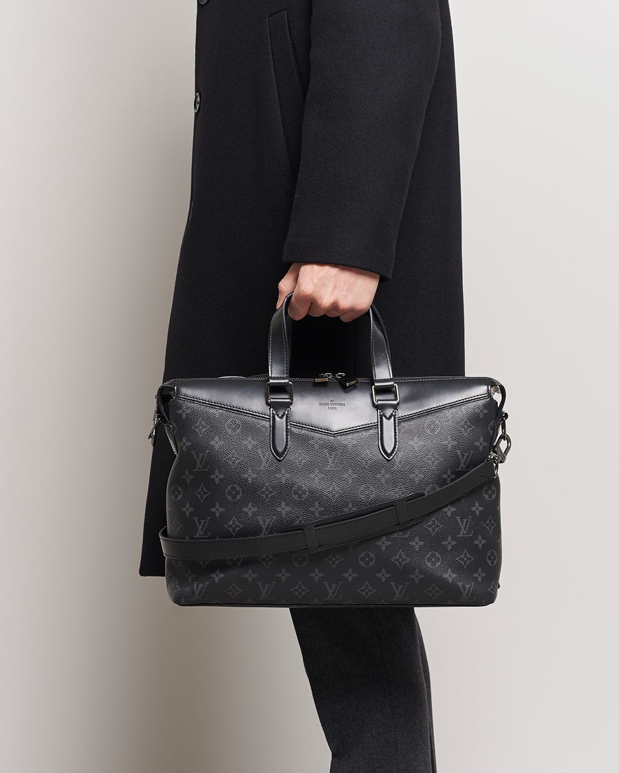 Homme | Louis Vuitton Pre-Owned Briefcase Explorer Monogram Eclipse | Louis Vuitton Pre-Owned | Briefcase Explorer Monogram Eclipse