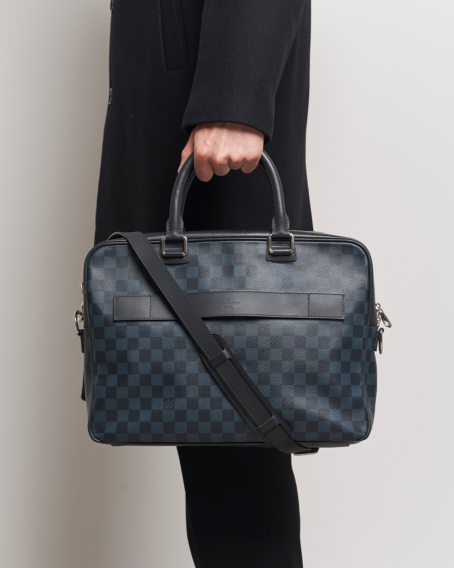 Homme | Louis Vuitton Pre-Owned Porte Documents Business Bag Damier Graphite | Louis Vuitton Pre-Owned | Porte Documents Business Bag Damier Graphite