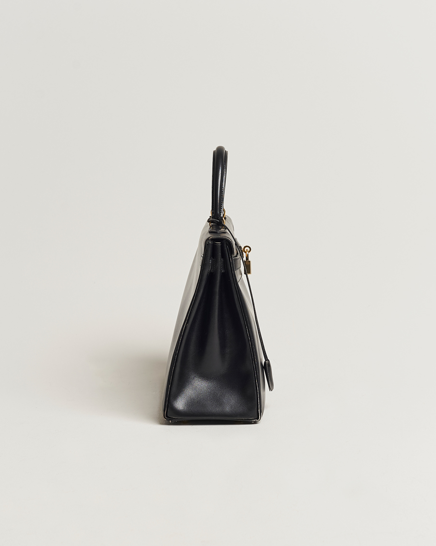 Homme | Hermès Pre-Owned Kelly 35 Handbag Black | Hermès Pre-Owned | Kelly 35 Handbag Black