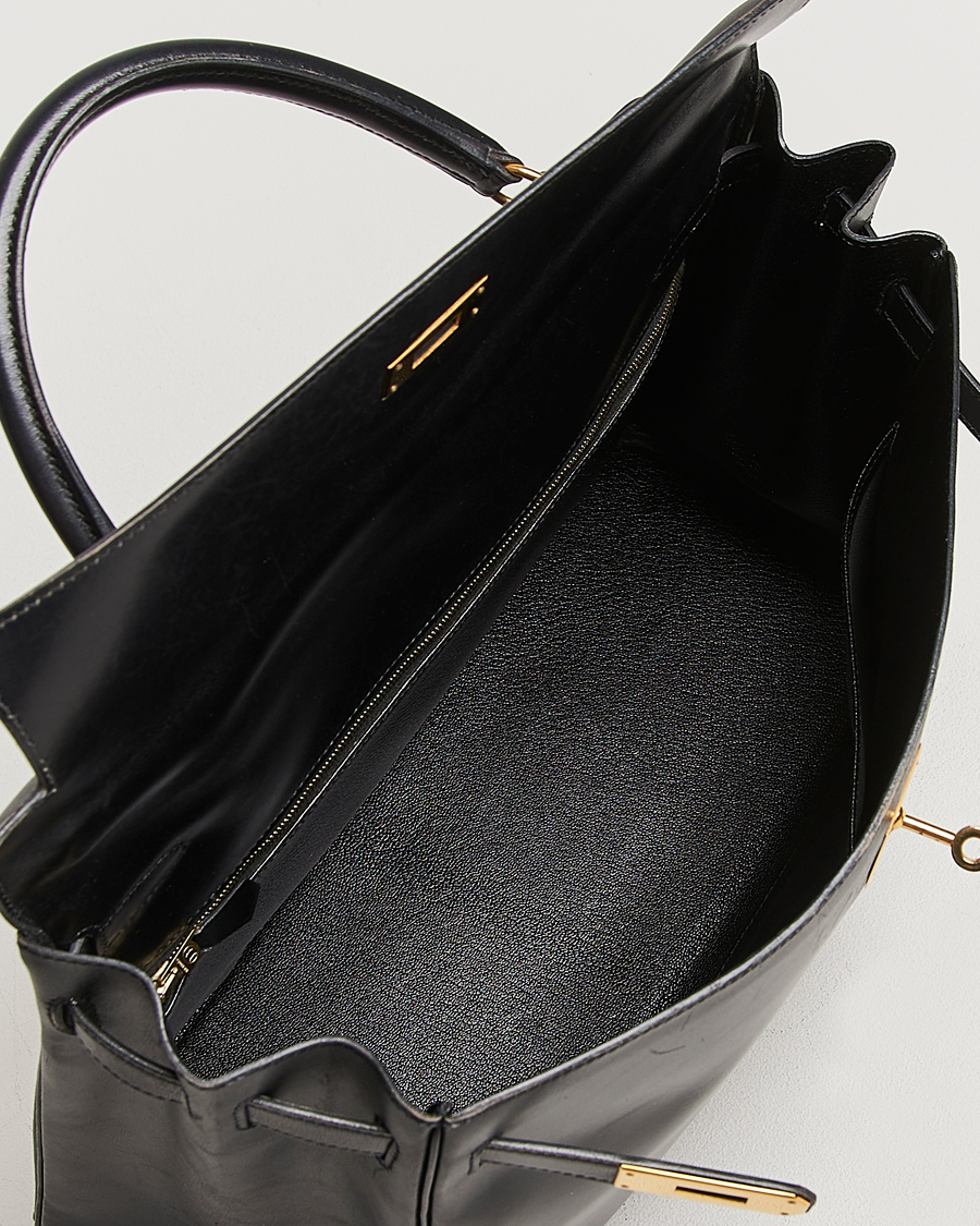 Homme | Hermès Pre-Owned Kelly 35 Handbag Black | Hermès Pre-Owned | Kelly 35 Handbag Black