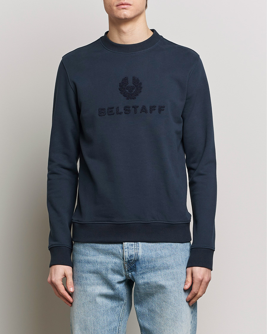 Homme |  | Belstaff | Varsity Logo Sweatshirt Dark Ink