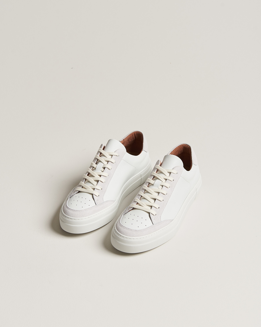 Homme |  | J.Lindeberg | Art Signature Leather Sneaker White