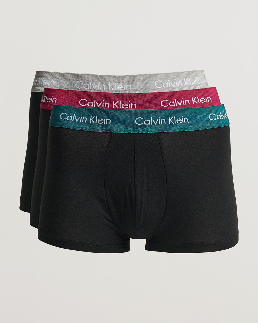 Calvin Klein Cotton Stretch Trunk 3 pack Grey Green Plum Acheter