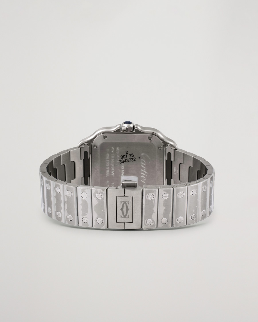 Homme | Cartier Pre-Owned Santos De Cartier WSSA0029 Steel White Silver | Cartier Pre-Owned | Santos De Cartier WSSA0029 Steel White Silver