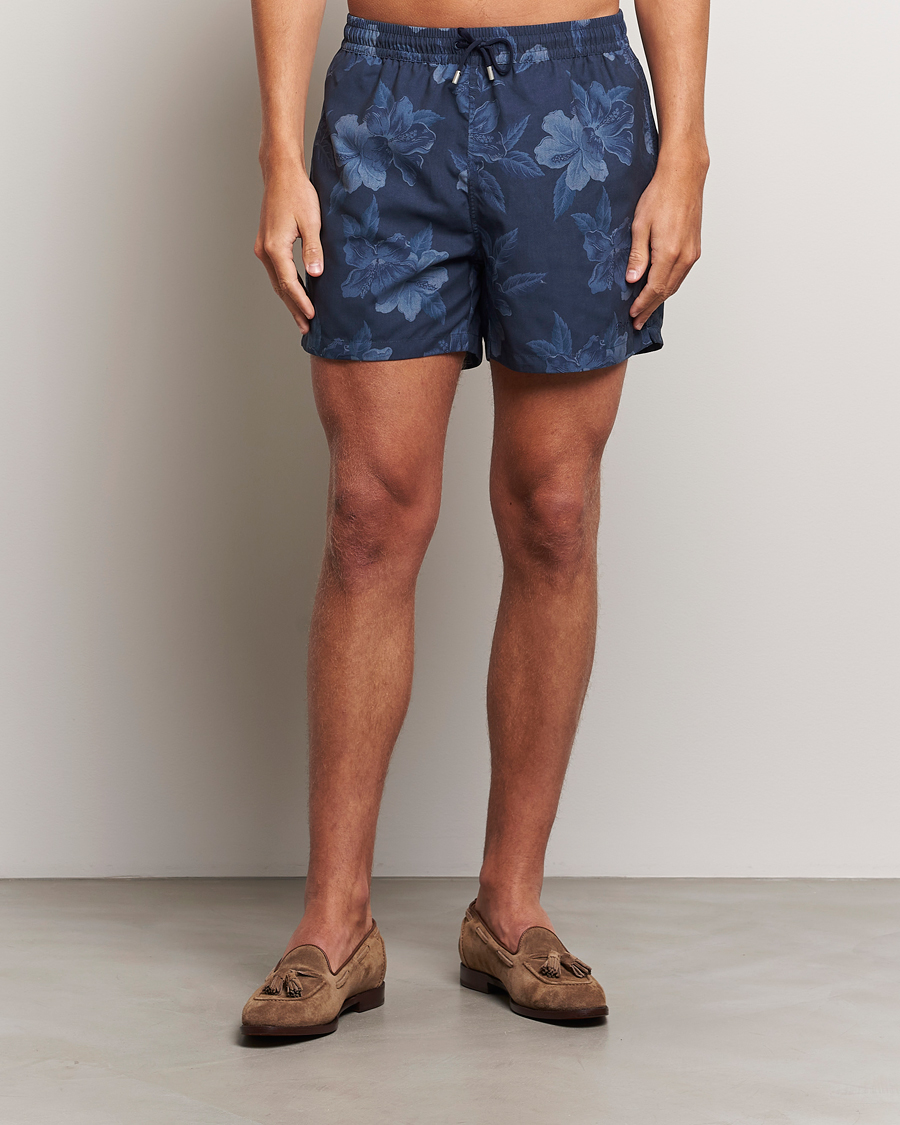 Homme |  | Ralph Lauren Purple Label | Amalfi Swim Shorts Navy Hibiscus