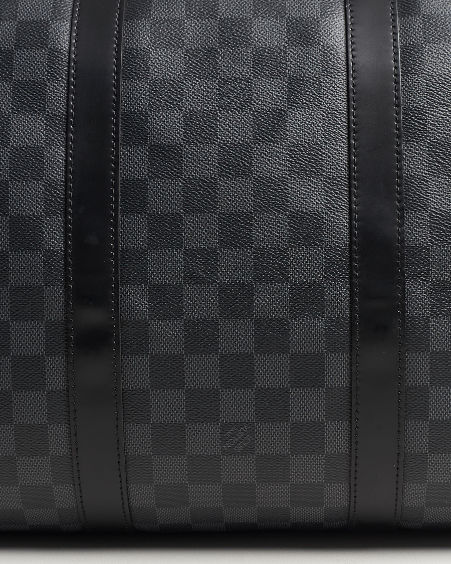 Homme | Louis Vuitton Pre-Owned Keepall Bandoulière 55 Damier Graphite | Louis Vuitton Pre-Owned | Keepall Bandoulière 55 Damier Graphite