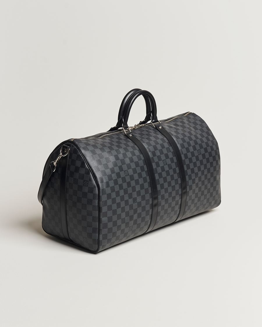 Homme | Louis Vuitton Pre-Owned Keepall Bandoulière 55 Damier Graphite | Louis Vuitton Pre-Owned | Keepall Bandoulière 55 Damier Graphite