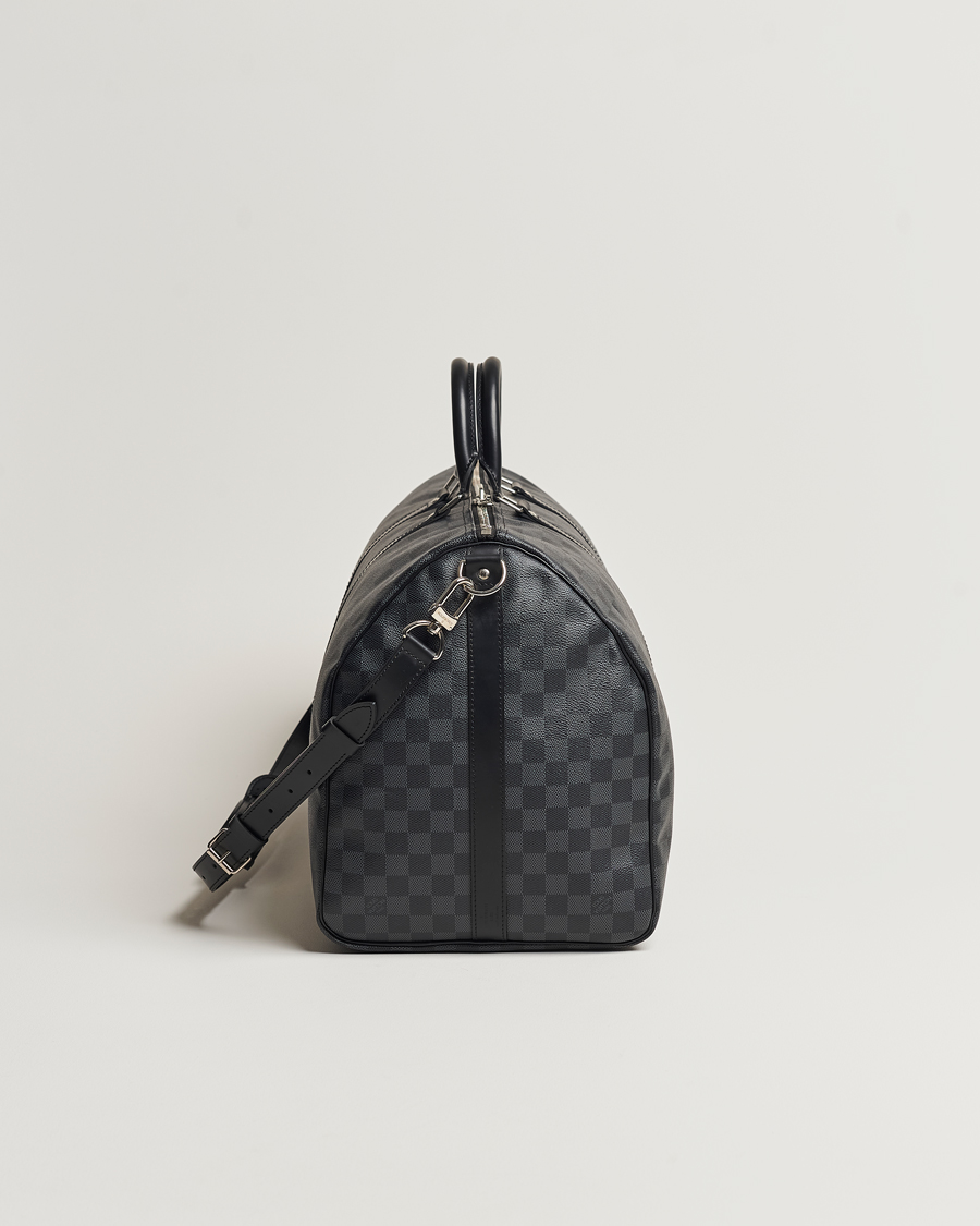 Homme | Louis Vuitton Pre-Owned Keepall Bandoulière 55 Damier Graphite | Louis Vuitton Pre-Owned | Keepall Bandoulière 55 Damier Graphite