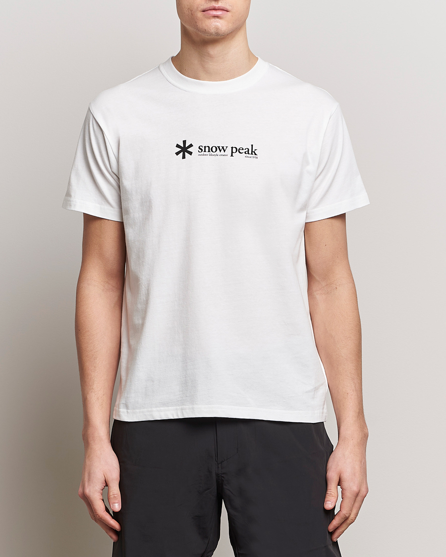 Homme |  | Snow Peak | Soft Cotton Logo T-Shirt White