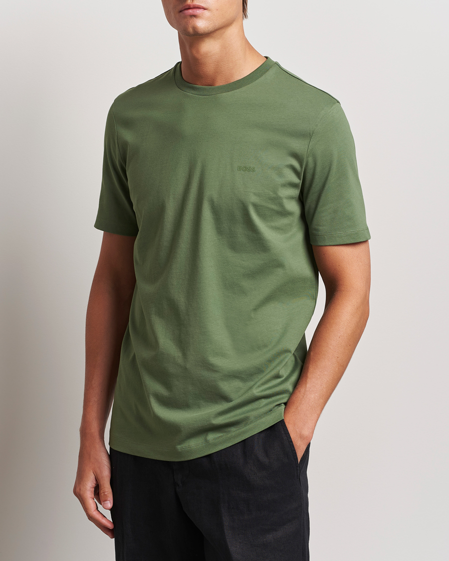 Homme |  | BOSS BLACK | Thompson Crew Neck T-Shirt Open Green