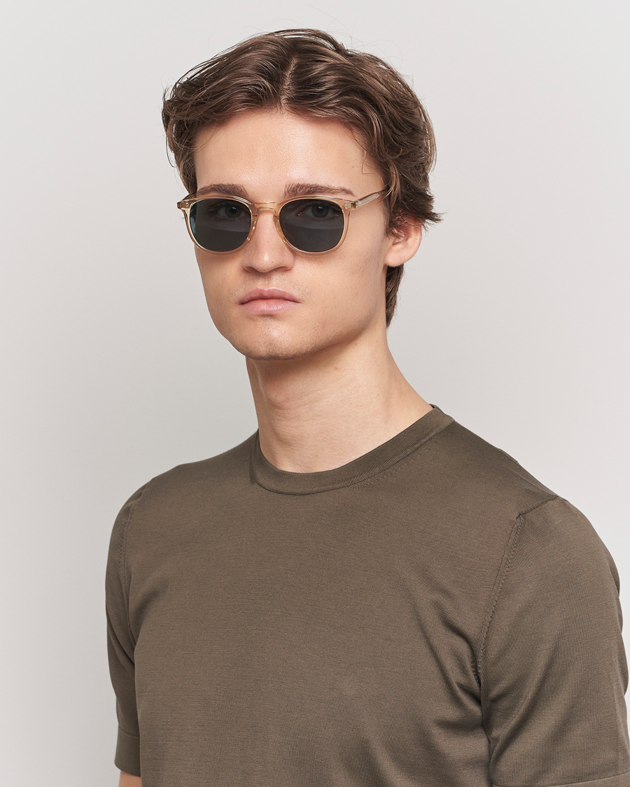 Homme |  | Garrett Leight | Kinney 49 Sunglasses Transparent/Blue