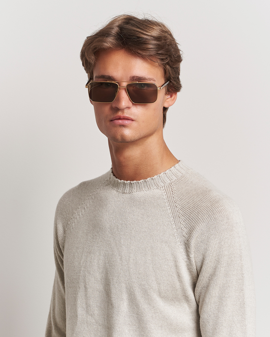 Homme |  | Prada Eyewear | Prada 0PR A57S Metal Sunglasses Gold