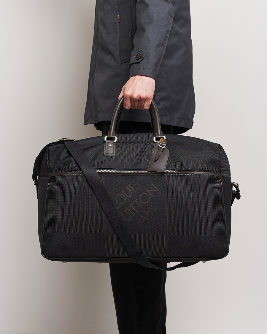 Homme | Louis Vuitton Pre-Owned Souverain Canvas Weekendbag Black | Louis Vuitton Pre-Owned | Souverain Canvas Weekendbag Black