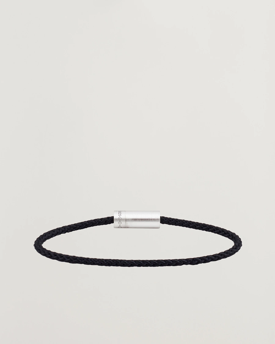 Homme |  | LE GRAMME | Nato Cable Brushed Bracelet Black/Sterling Silver 7g