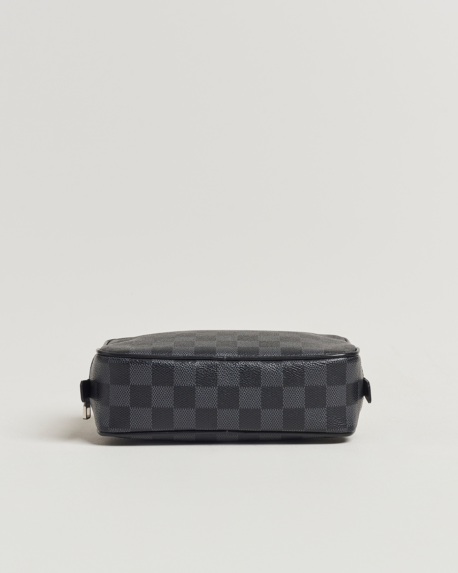 Homme | Louis Vuitton Pre-Owned Toilet Pouch PM Damier Graphite | Louis Vuitton Pre-Owned | Toilet Pouch PM Damier Graphite