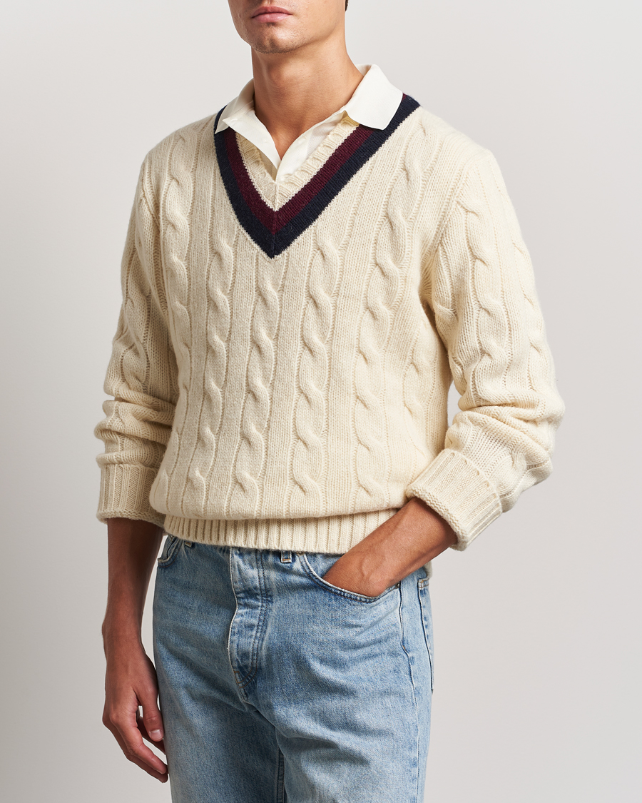 Homme |  | Polo Ralph Lauren | Wool Cricket Sweater Cream