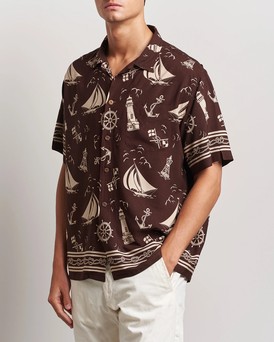 Homme |  | Polo Ralph Lauren | Printed Rayon Short Sleeve Shirt Captins Convo