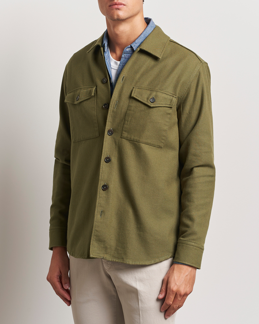 Homme |  | Grigio | Heavy Twill Overshirt Military