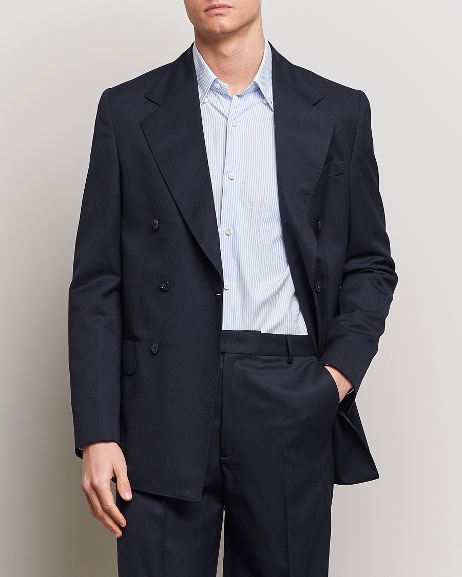 Homme | Blazers En Laine | A Day\'s March | Welland Double Breasted Blazer Navy