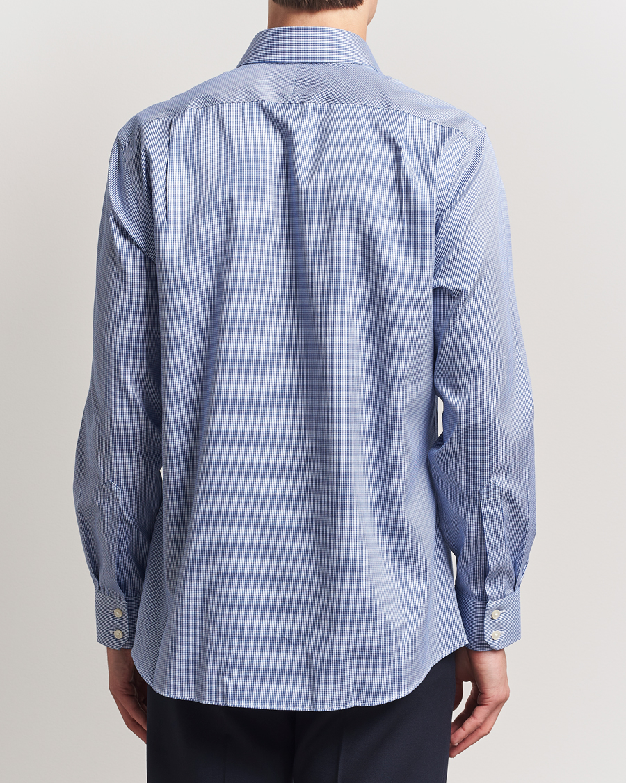 Homme | Chemises | Charles Tyrwhitt | Slim Fit Non Iron Puppytooth Shirt Royal Blue