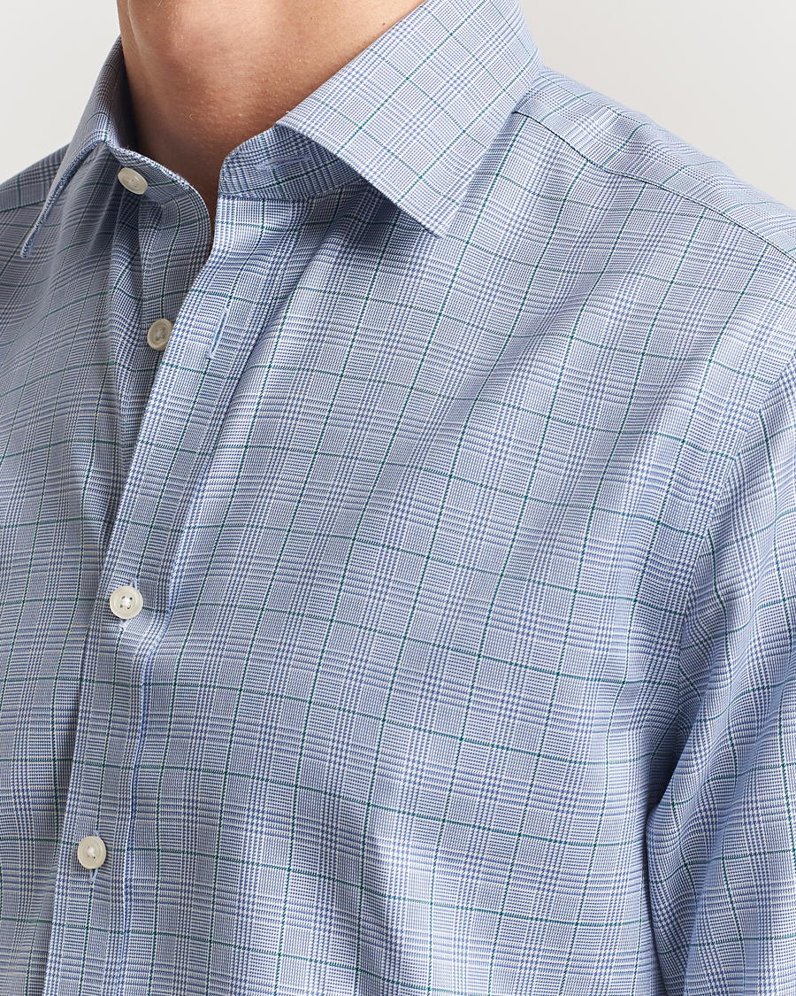 Homme | Chemises | Charles Tyrwhitt | Slim Fit Non Iron Prince of Wales Shirt Indigo Blue