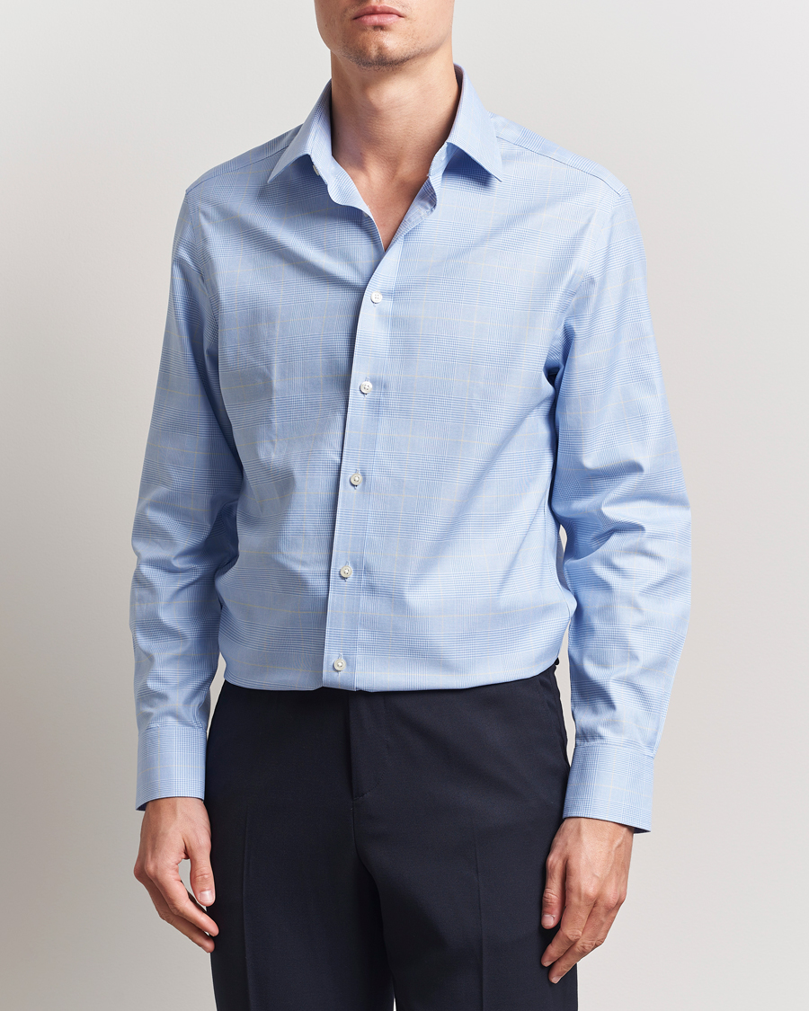 Homme | Chemises | Charles Tyrwhitt | Slim Fit Non Iron Prince of Wales Shirt Blue