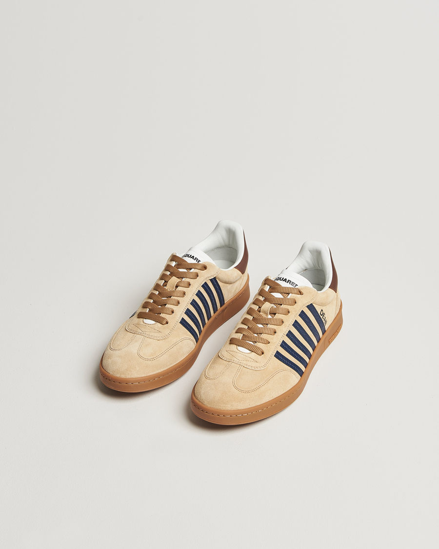 Homme | Luxury Brands | Dsquared2 | Boxer Sneakers Beige/Blue