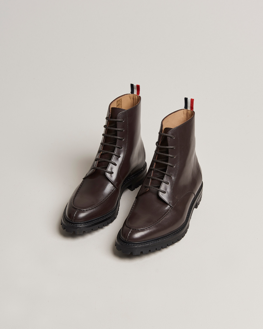 Homme | Chaussures | Thom Browne | Apron Stitch Commando Boots Brown