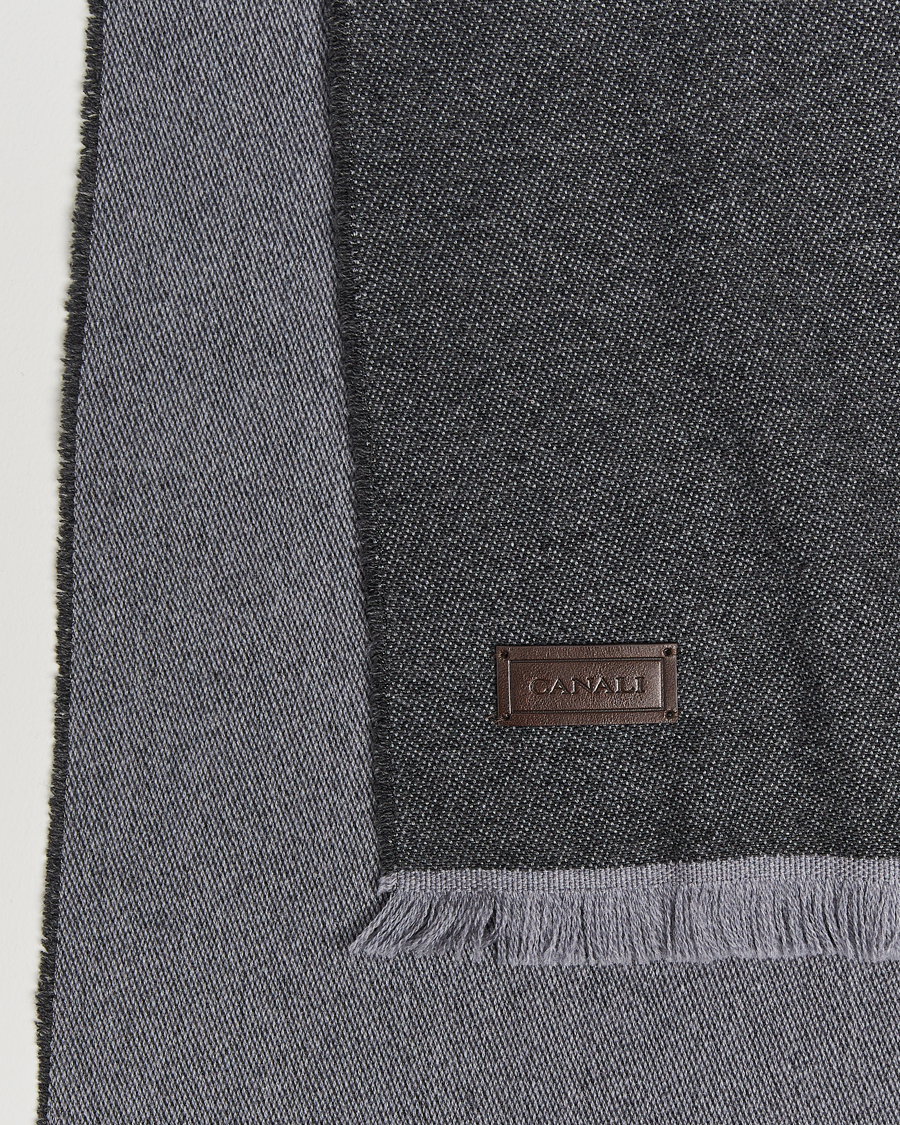 Homme |  | Canali | Wool/Cashmere Scarf Grey Melange