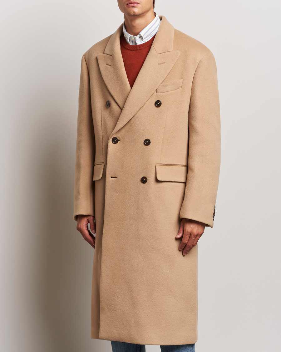 Homme | Manteaux Et Vestes | GANT 240 Mulberry Street | Double Breasted Wool Coat Mustard Beige