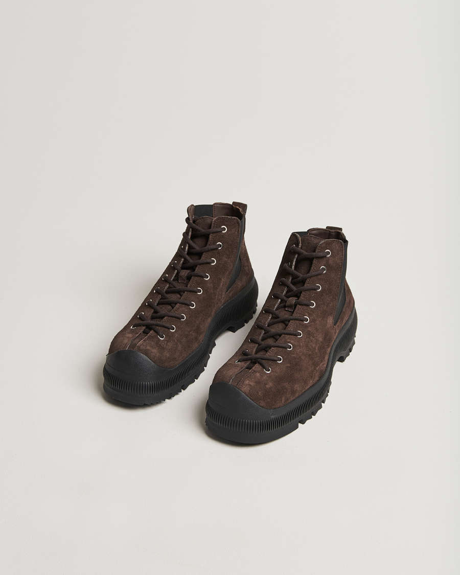 Homme |  | Jil Sander | Suede Ankle Boots Dark Brown