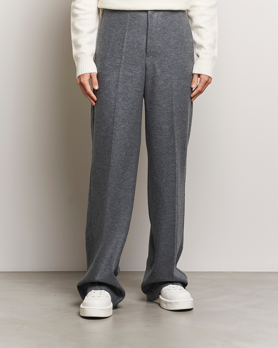 Homme |  | Jil Sander | Wool Flannel Pants Grey Melange