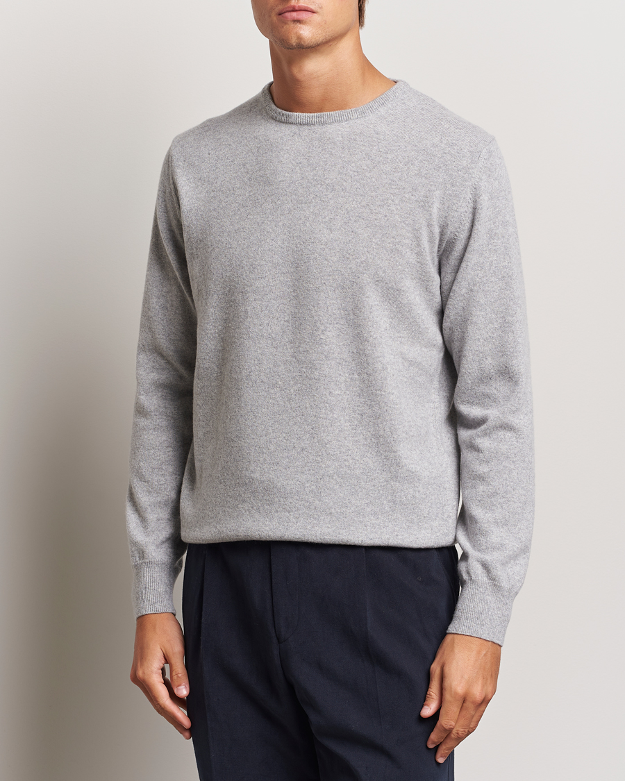 Homme | Pulls Et Tricots | Morgano | Wool/Cashmere Crewneck Mid Grey