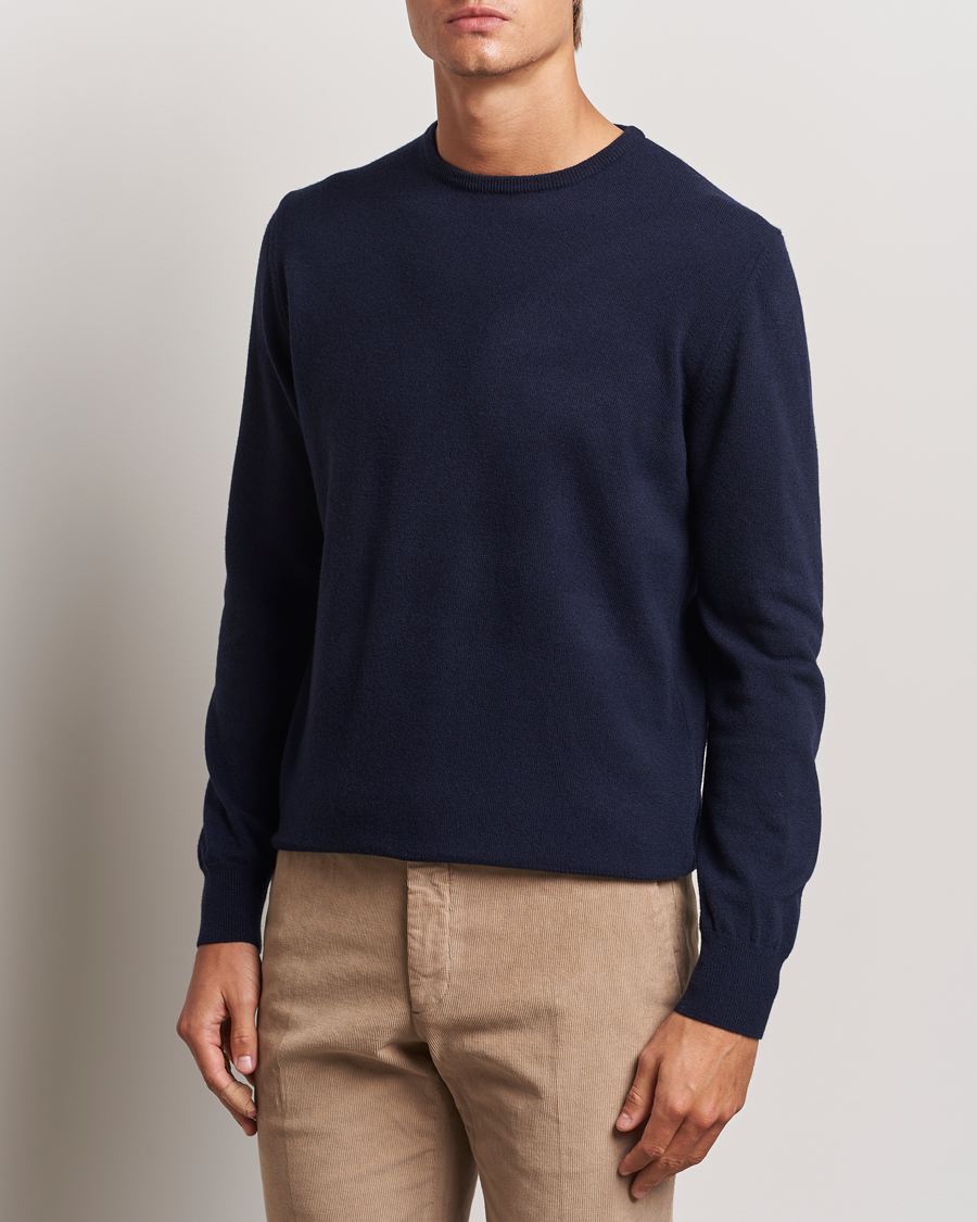 Homme |  | Morgano | Wool/Cashmere Crewneck Navy