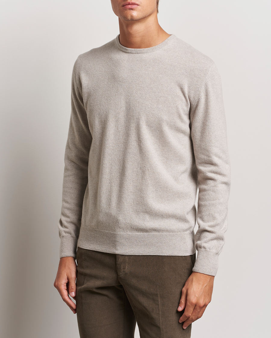 Homme | Morgano | Morgano | Wool/Cashmere Crewneck Beige