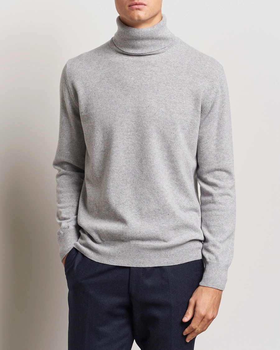 Homme |  | Morgano | Wool/Cashmere Rollneck Mid Grey