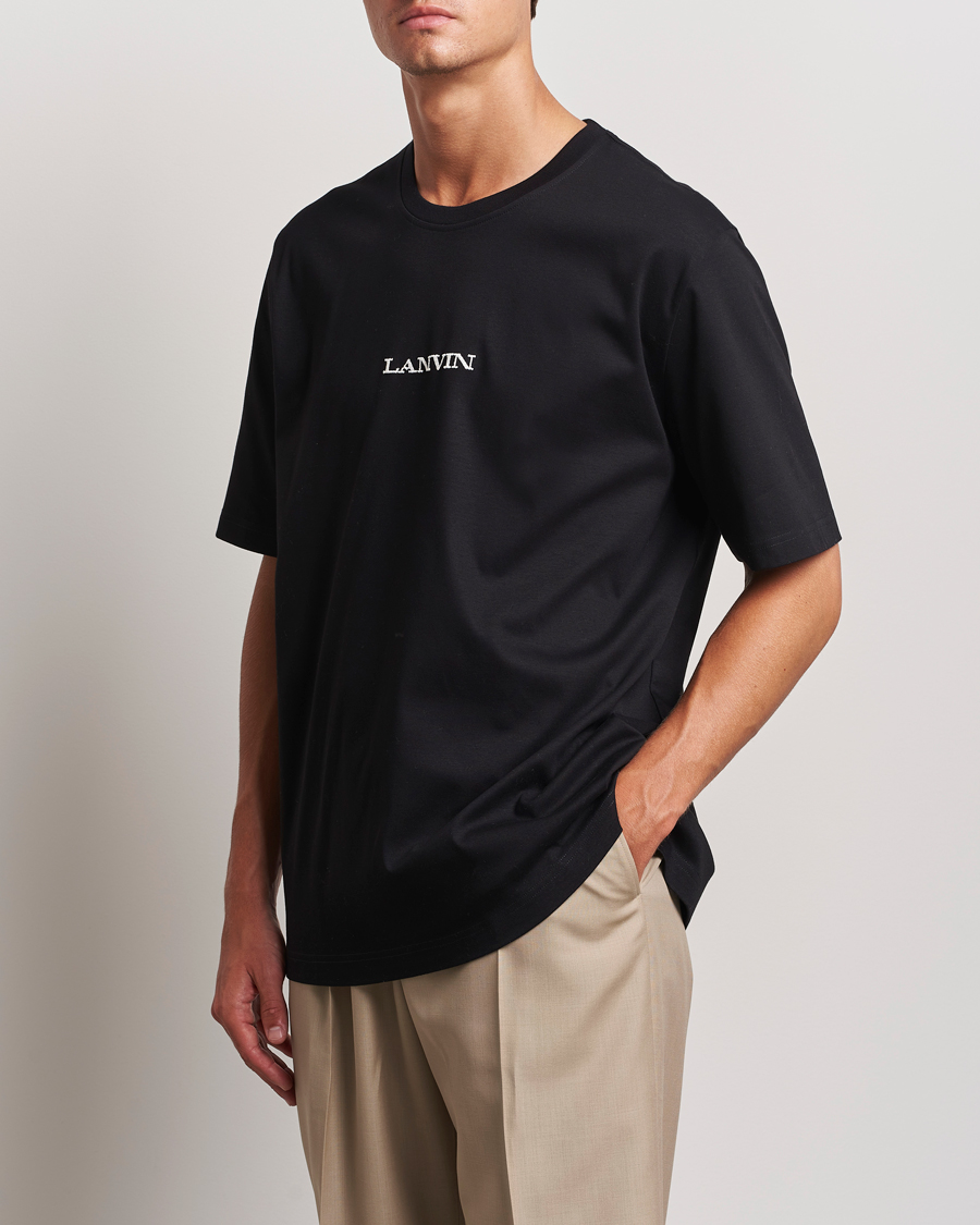 Homme |  | Lanvin | Embroidered Logo T-Shirt Black