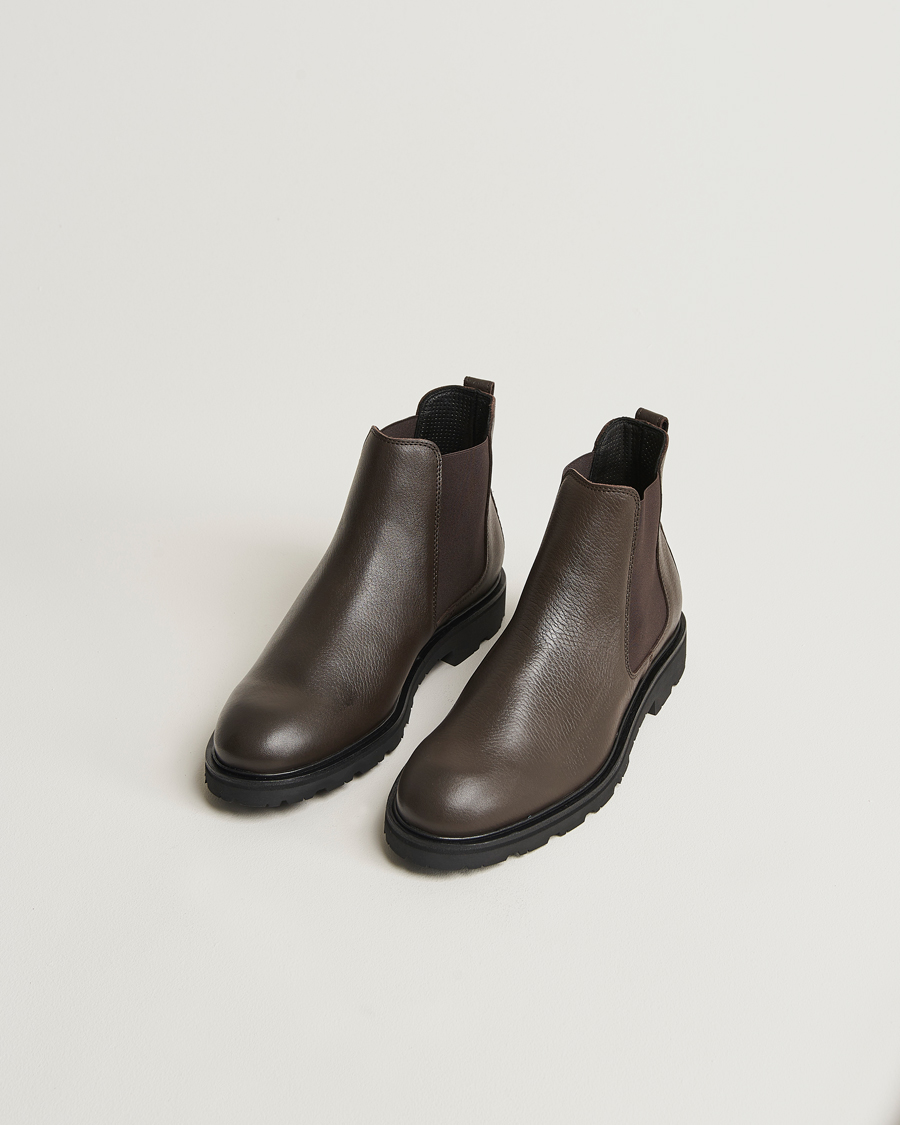 Homme | Chaussures d'hiver | UBR | Thunder Chelsea Leather Boot Dark Brown