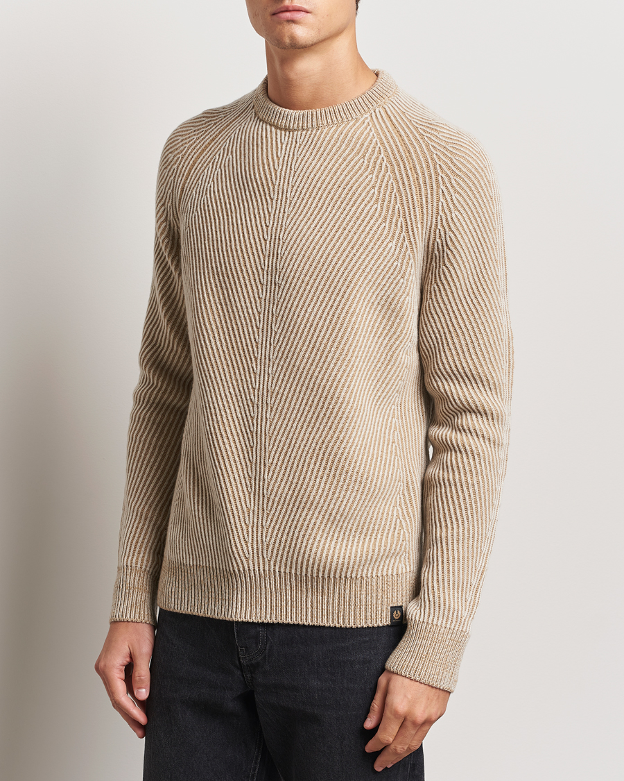 Homme |  | Belstaff | Centenary Wool Rib Jumper Chalk