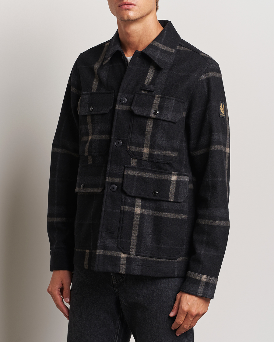 Homme |  | Belstaff | Forge Checked Wool Jacket Charcoal