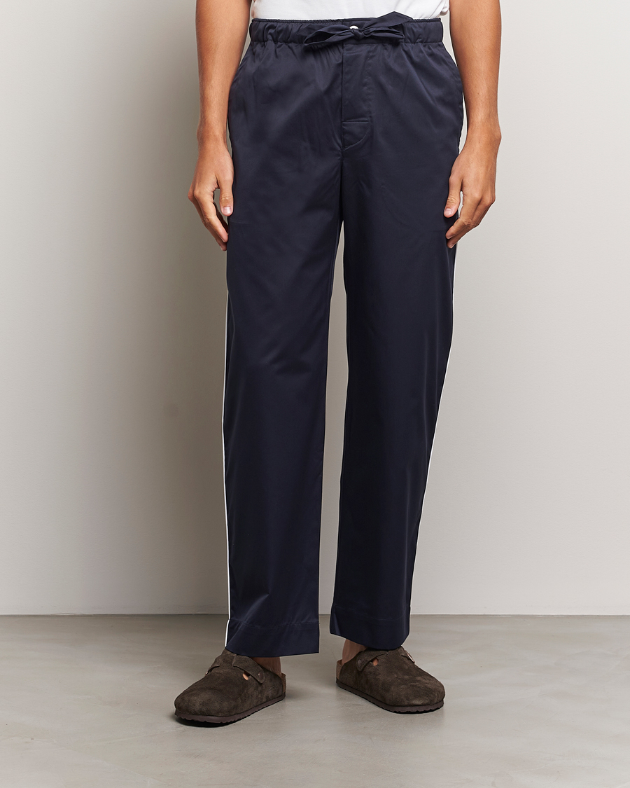 Homme | Pyjamas | Tekla | Sateen Pyjama Pants Chelsea Navy