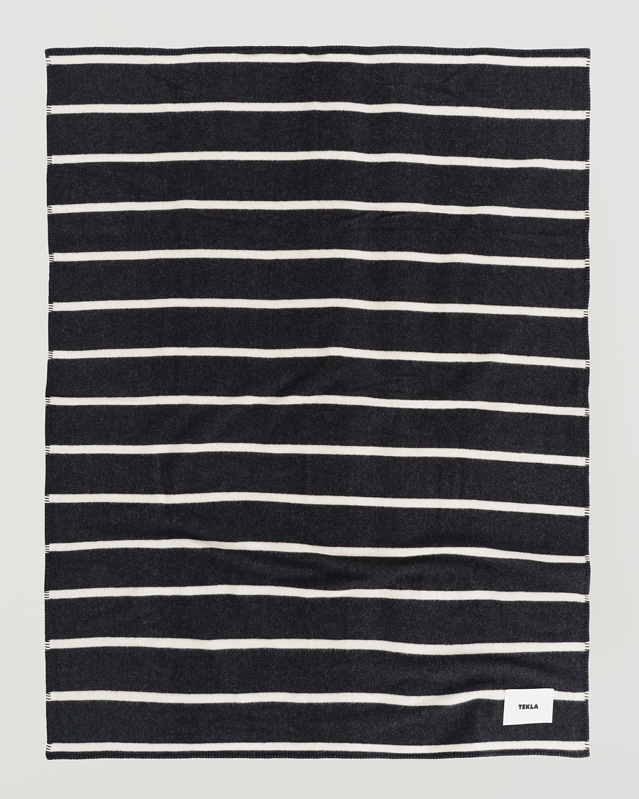 Homme | Couvertures | Tekla | Lambswool Blanket Starling Stripes