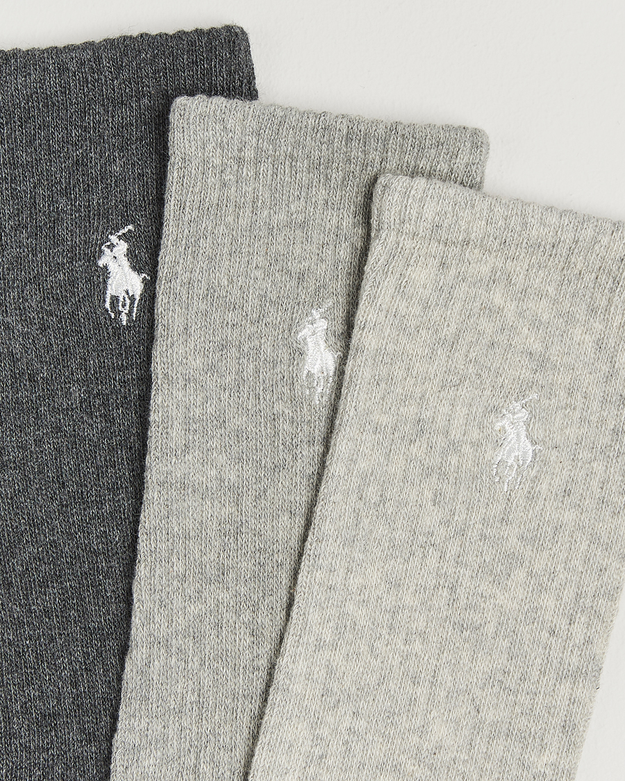 Homme |  | Polo Ralph Lauren | 3-Pack Rib Cotton Sock Grey