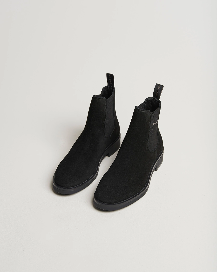 Homme |  | GANT | Prepdale Suede Chelsea Boot Black